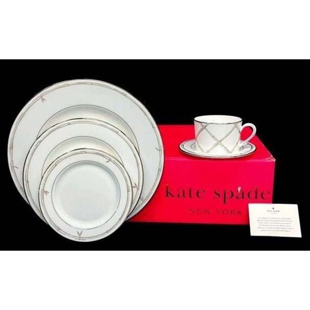 Kate Spade Lenox Emmett Street Platinum 5 Piece Dinner Set